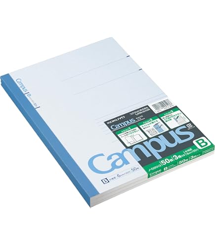 Amazon | コクヨ(KOKUYO) ノート キャンパスノート B5 A罫 50枚 3冊